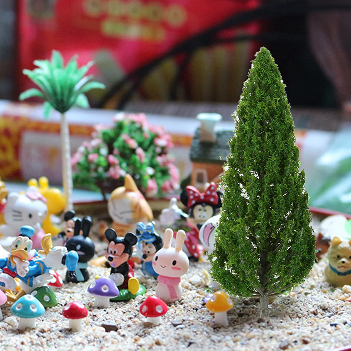 

20Pcs Mixed Size Pine Trees Artificial Greenery for Diorama Landscape Miniature Street Park Model Trees Layout Miniature
