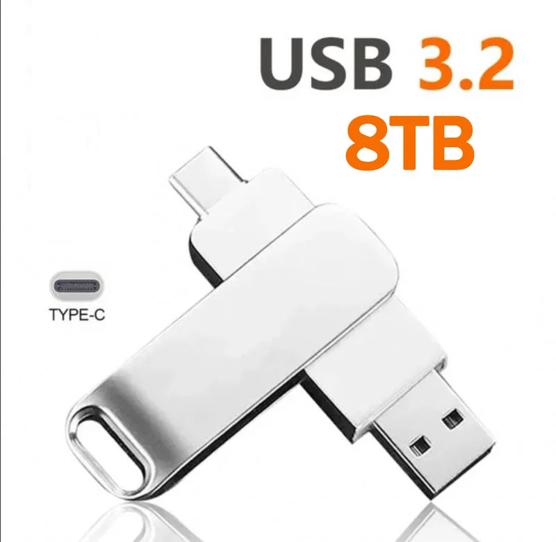 NONE 16 TB Flash-Laufwerk USB 3.2 Super High Speed Metall Transfer U Disk Pen Drive Wasserdicht Typ C Festplatte SSD USB Laufwerk Festplatte 7