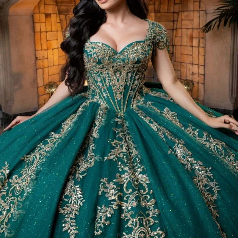 emerald green and gold dress Chic Long Sequins Beaded One Shoulder Evening Party shoulder cocktail dress from AMARRA decorated with beaded artwork on the neckline and hem A Masterpiece emerald green and