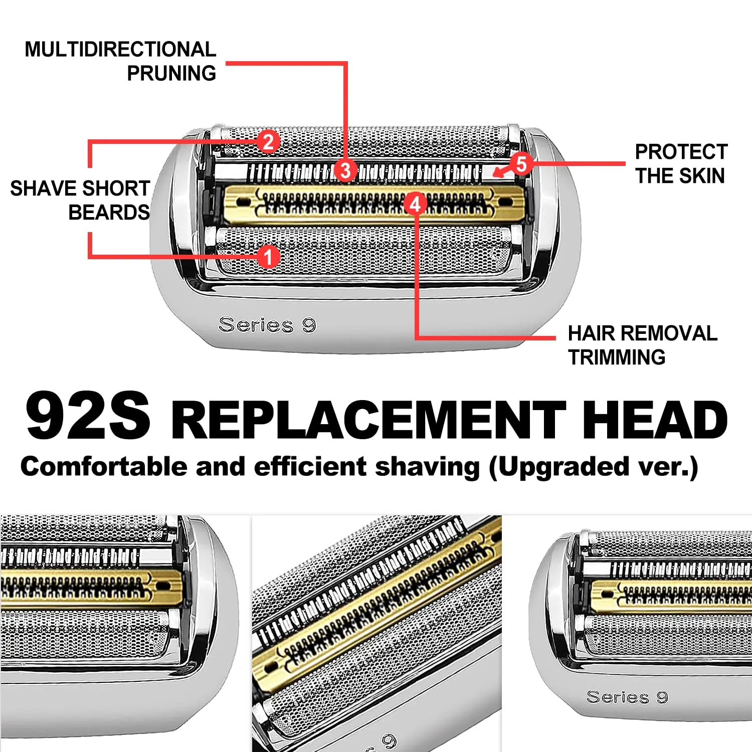 Braun Series 9 Replacement Heads - Genuine Quality, Easy Replacement for Model 9290cc, Compatible with 92S & 92B - Image 5