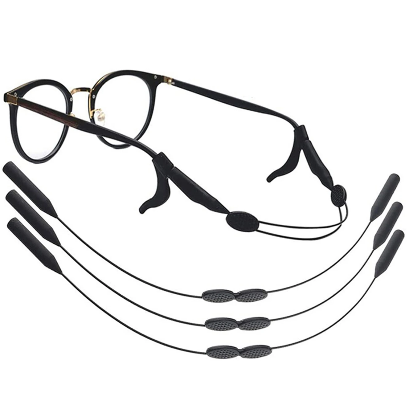 1PC Steel Wire Adjustable Sport Eyeglasses Cord Sunglasses Glasses Anti Slip Chain Ear Hook Holder String