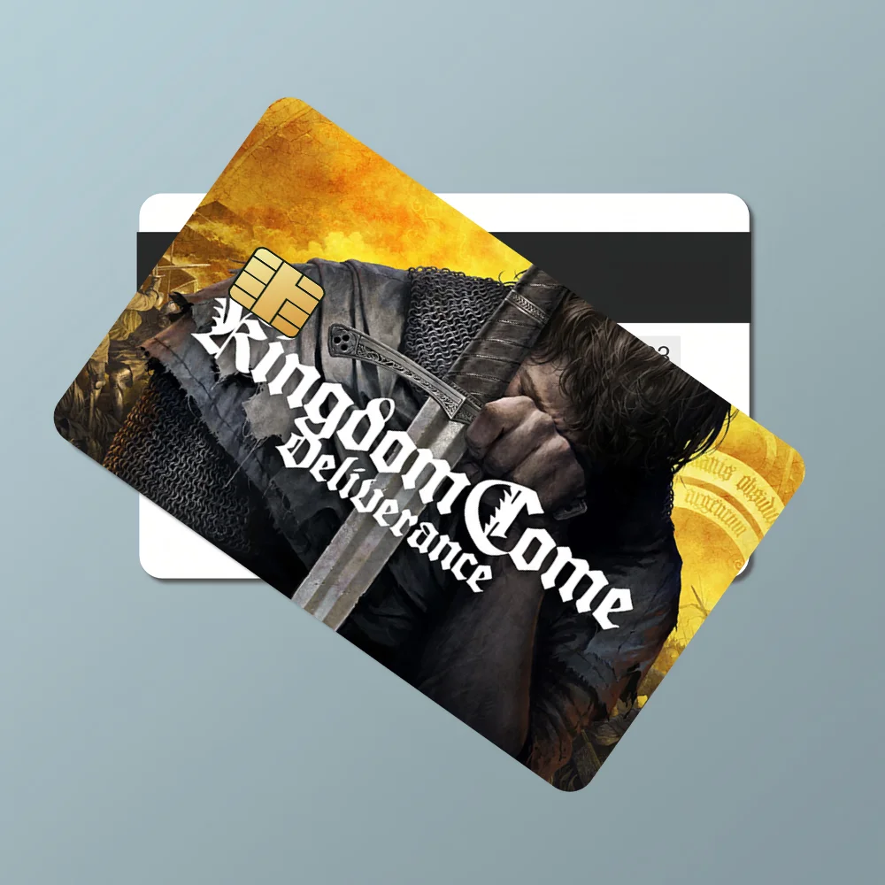 Deliverance II 2 لعبة فيلم غطاء الجلد ملصقات بطاقة الائتمان K-Kingdom Come 4 قطعة الخصم الجبهة الديكور البنك حافلة تمرير مقاوم للماء