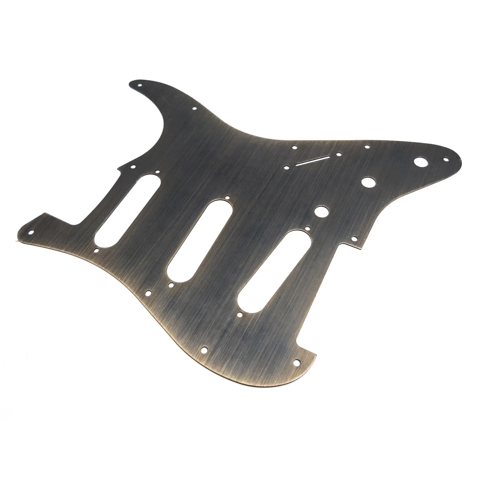 11 Hole Guitar Pickguard Bronze Aluminum ST Guitar Scratch Plate for US/Mexico Standard St Modern Style Electric Guitar