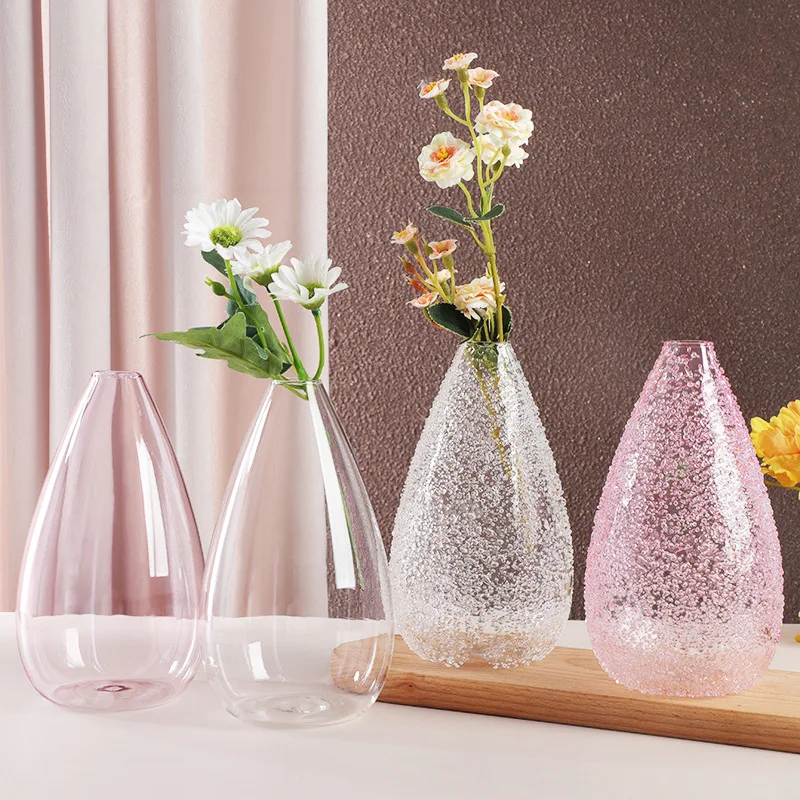Glass Vase Light Luxury High-end Ornament Living Room Creative Flower Pot Decoration Ваза Белая Керамическая تحف كبيره للمنزل