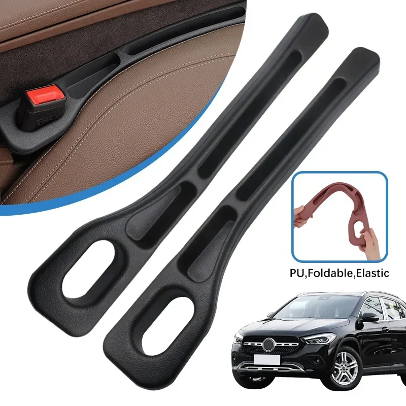 2PCS Car Seat Gap Filling Plug Cushion Side Seam Leak Proof Strip For Mercedes Benz GLA class w205 Auto Accessories