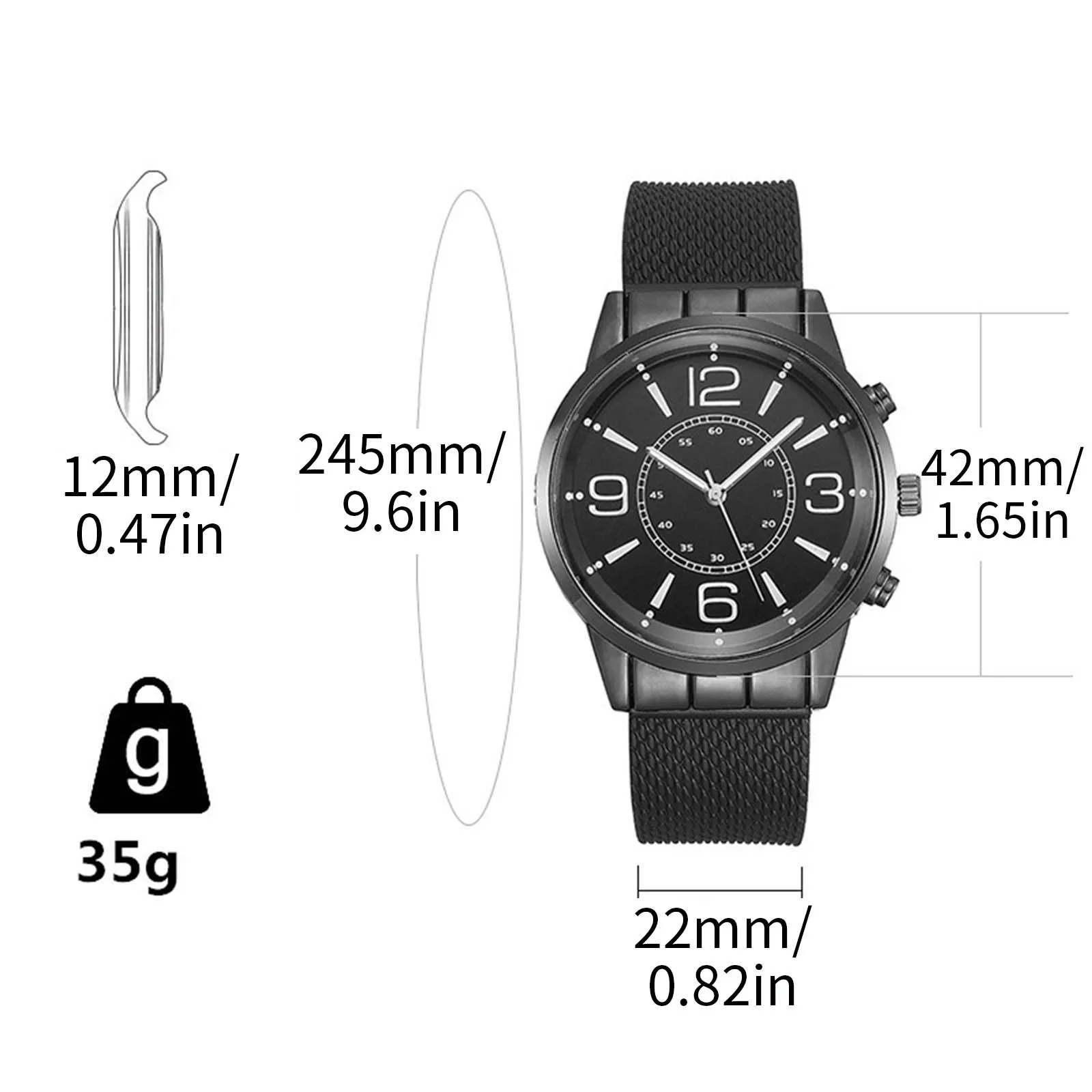 Montre à cadran numérique pour homme, montre-bracelet à quartz, mains shoes, mode masculine, 2022