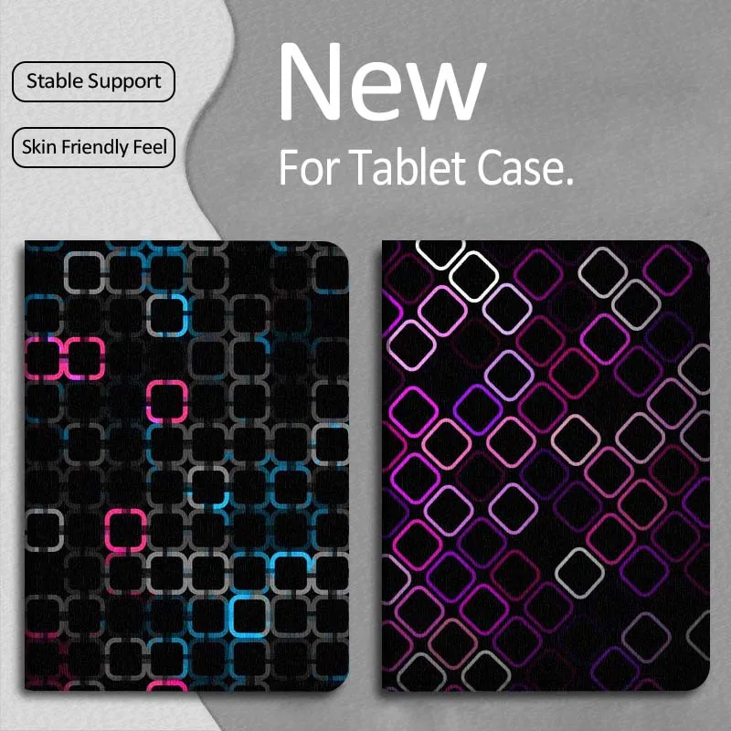 

Чехол для планшета Apple iPad Pro/Air 13 (2, 7-го, 6-го поколения), 12.9, 13 дюймов, с геометрическим квадратным узором, складной, подарочный, для моделей 2025 M2/M3/M4/M5