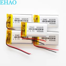 5 szt. 602035 3.7V 400mAh litowo-polimerowa LiPo akumulator do Mp3 GPS Bluetooth Smart Watch Recorder słuchawki