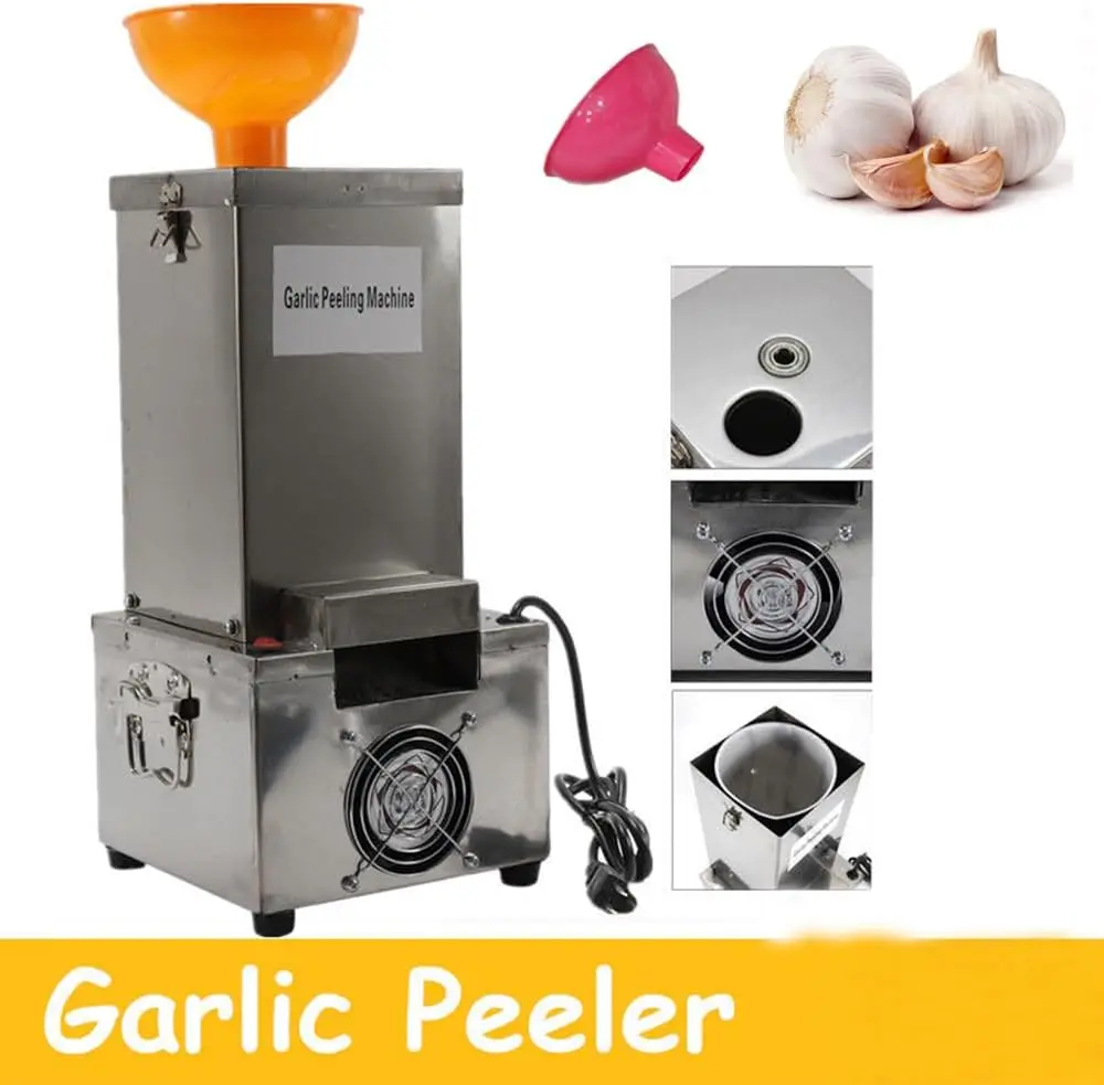 110 فولت مقشرة الثوم الكهربائية التجارية آلة تقشير الثوم فاصل مزيل قشر الفولاذ المقاوم للصدأ للمطاعم والمنزل