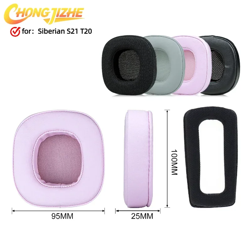 CHONGJIZHE For Siberian S21 T20 Original earmuffs with buckle Headphones Memory Foam Ear Cushions High Quality repair parts，