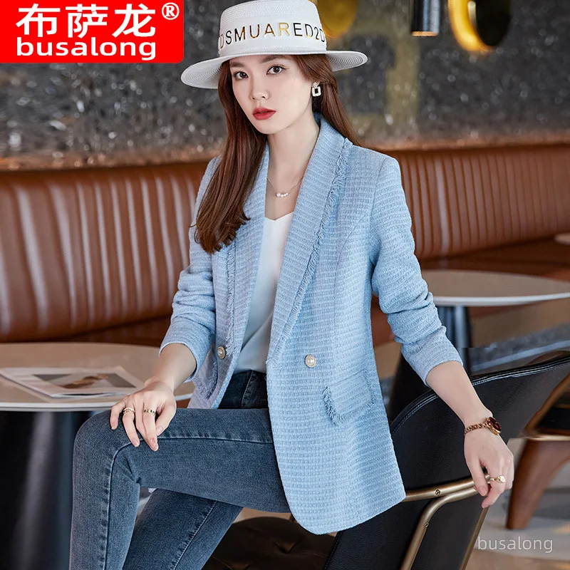 

Пиджак, осенне-зимний элегантный модный женский профессиональный маленький пиджак с длинными рукавами, официальная одежда, женская куртка, рабочая одежда839