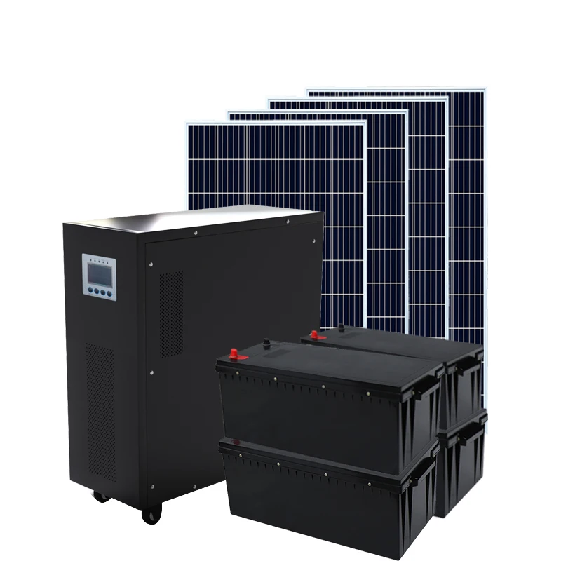 Self-propelled solar power generation system lithium battery household full set of 220v photovoltaic panel power generation