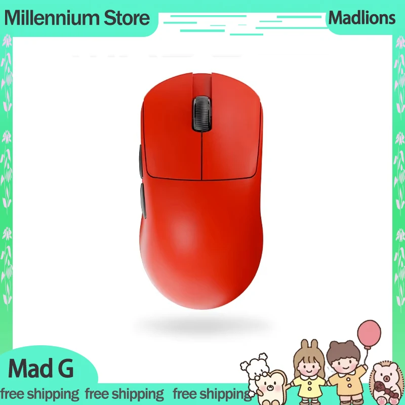 Madlions Mad G Wireless Mouse 8k Lightweight No Holes Custom Nordic52840 Paw3395 Custom Esports Game Office Mad G Max Mouse Gift