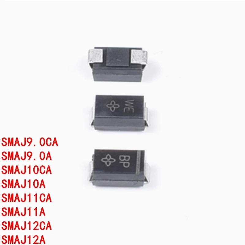 100 Stuks SMAJ9.0CA SMAJ9.0A SMAJ10CA SMAJ10A SMAJ11CA SMAJ11A SMAJ12CA SMAJ12A Diode Op Voorraad Groothandel