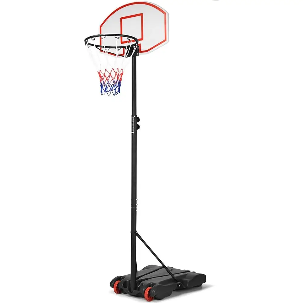 

Adjustable Basketball System with Shatterproof Backboard, Portable Base, Wheels, Suitable for All Ages, Indoor/Outdoor Use
