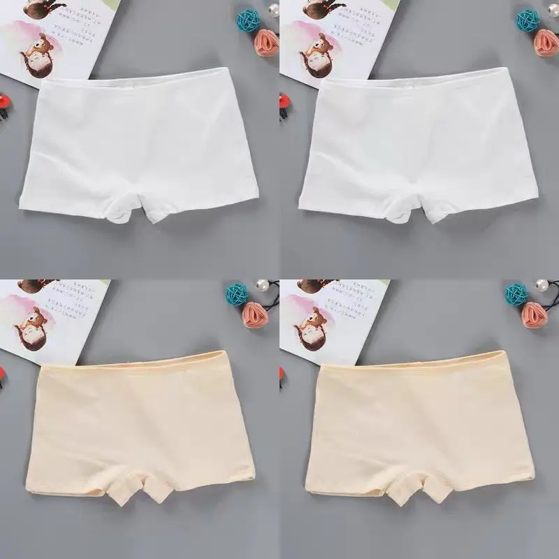 5 pzas/lote ropa interior para niños pantalones cortos de algodón elástico suave bragas para niños Boxer de seguridad para niñas