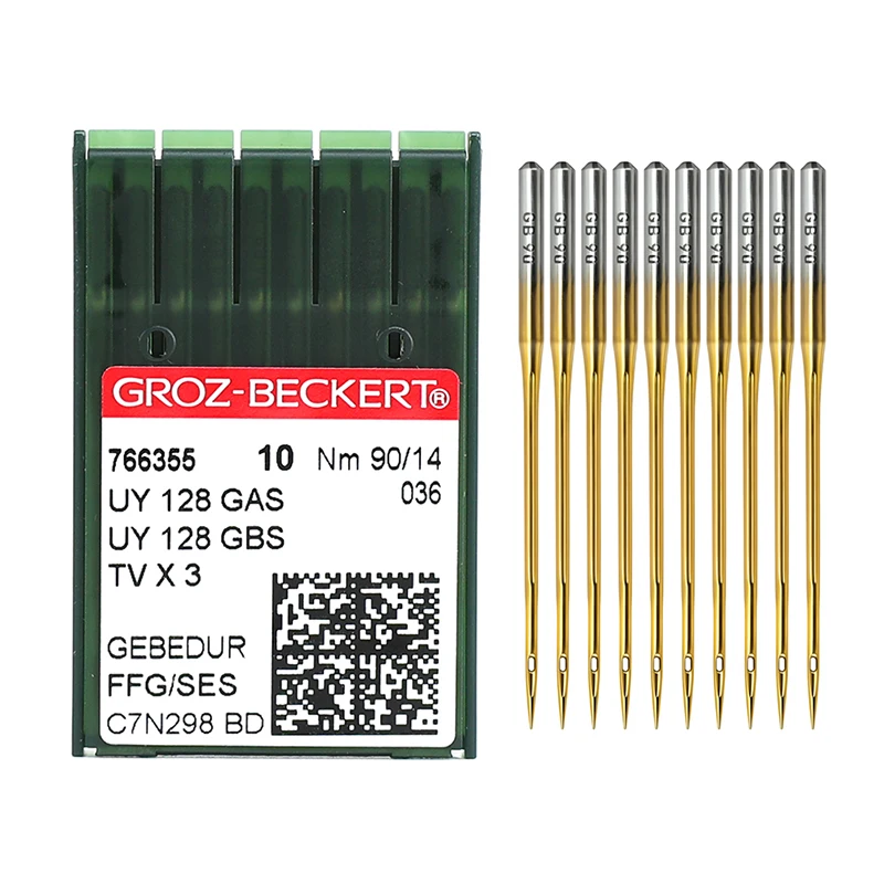 

50 PCS TVx3 UYx128GAS GEBEDUR Groz-Beckert Sewing Machine Needles For Industrial Coverstitch (Flatlock) Sewing Machine