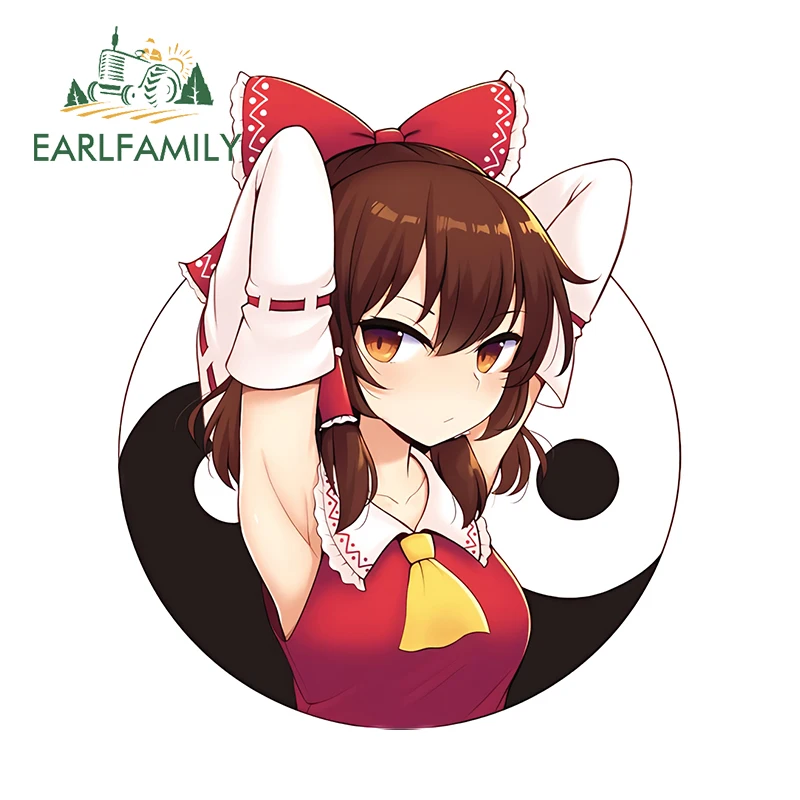 EARLFAMILY 13 سنتيمتر x 11.1 سنتيمتر ل مضحك أنيمي فتاة سيارة ملصق باب السيارة حامي الفينيل السيارات ملصق مائي الإبداعية قافلة خوذة الديكور