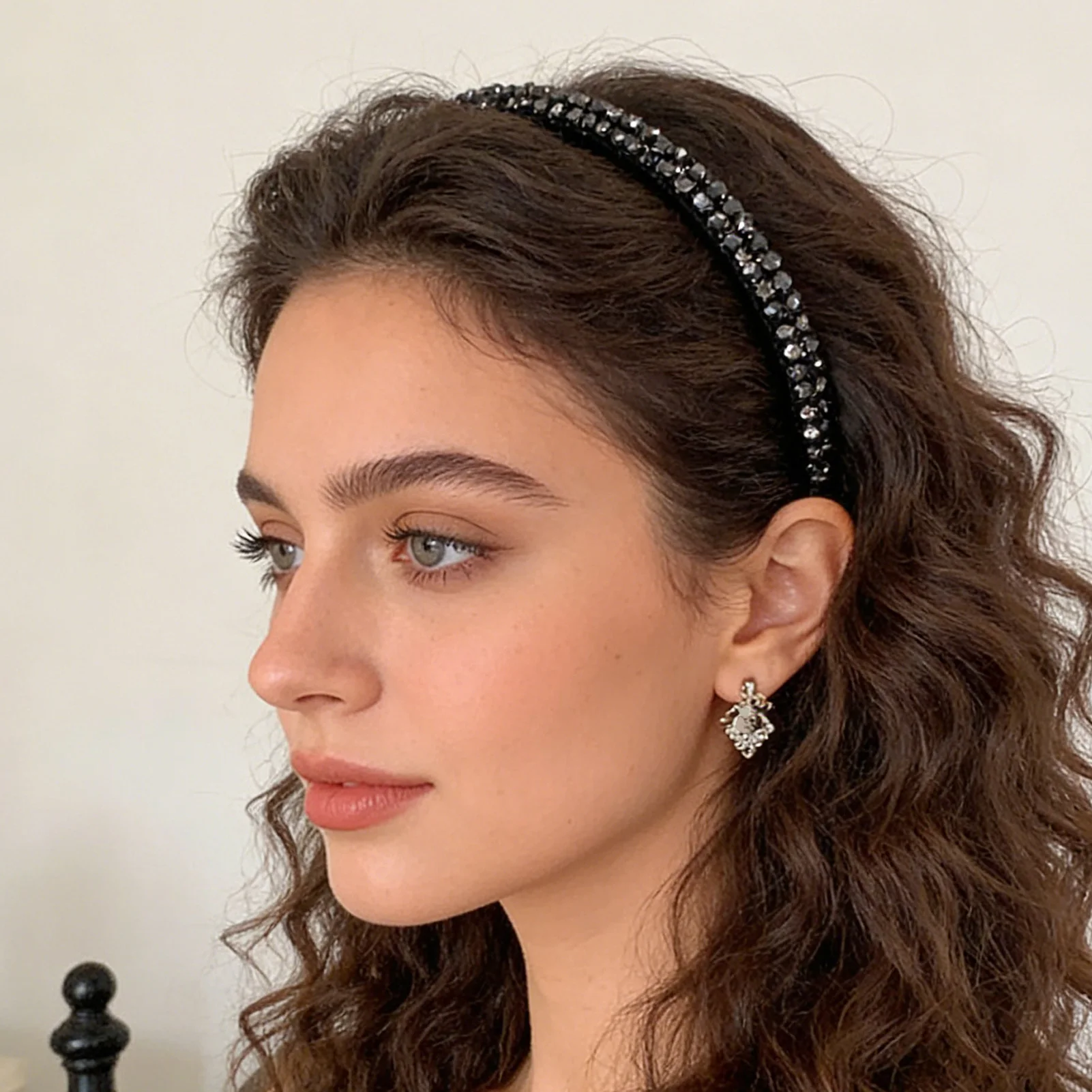 Mode Mädchen Voller Kristall Perlen Stirnbänder Stein Haarbänder Für Frauen Mädchen Haar Schmuck Elegante Frauen Kristall Stirnbänder