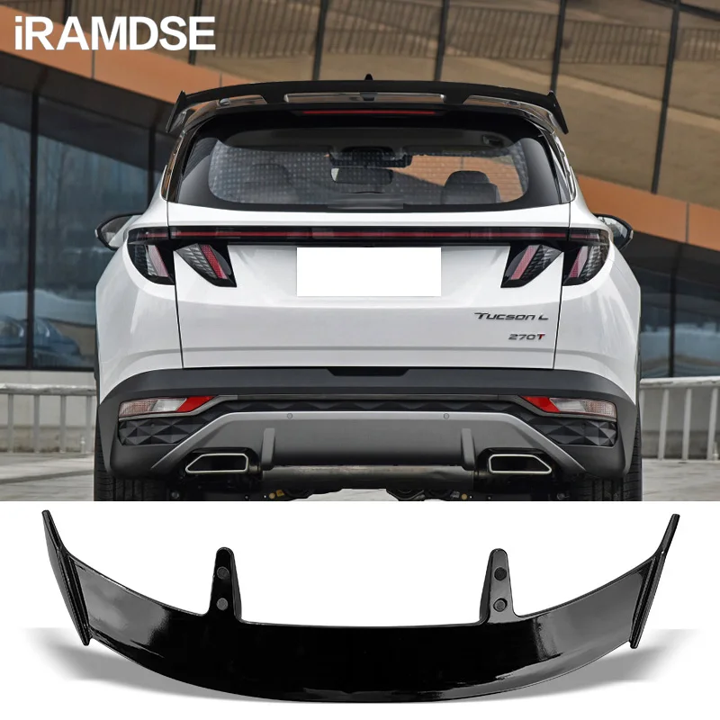 Spoiler for Hyundai Tucson 2021 22 23 Year Gloss Black Rear Windshield Wing Type TE Carbon Paint Trunk ABS Accessories