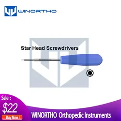 AO star screwdriver Veterinary Instrument equipments products small animal orthopedic surgical screws tplo vet supply tool pet