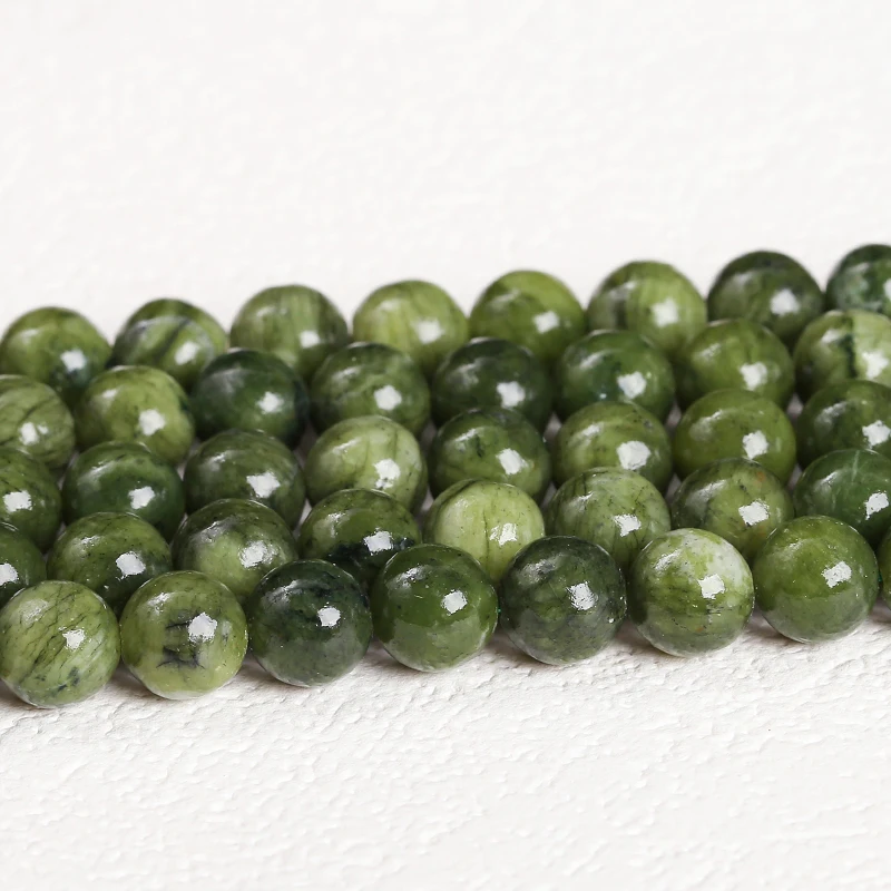 4 6 8 10mm Natural Stone Dark Color Southern Jade Beads Round Loose Spacer Jasper For Jewelry Making Diy Necklace Bracelet