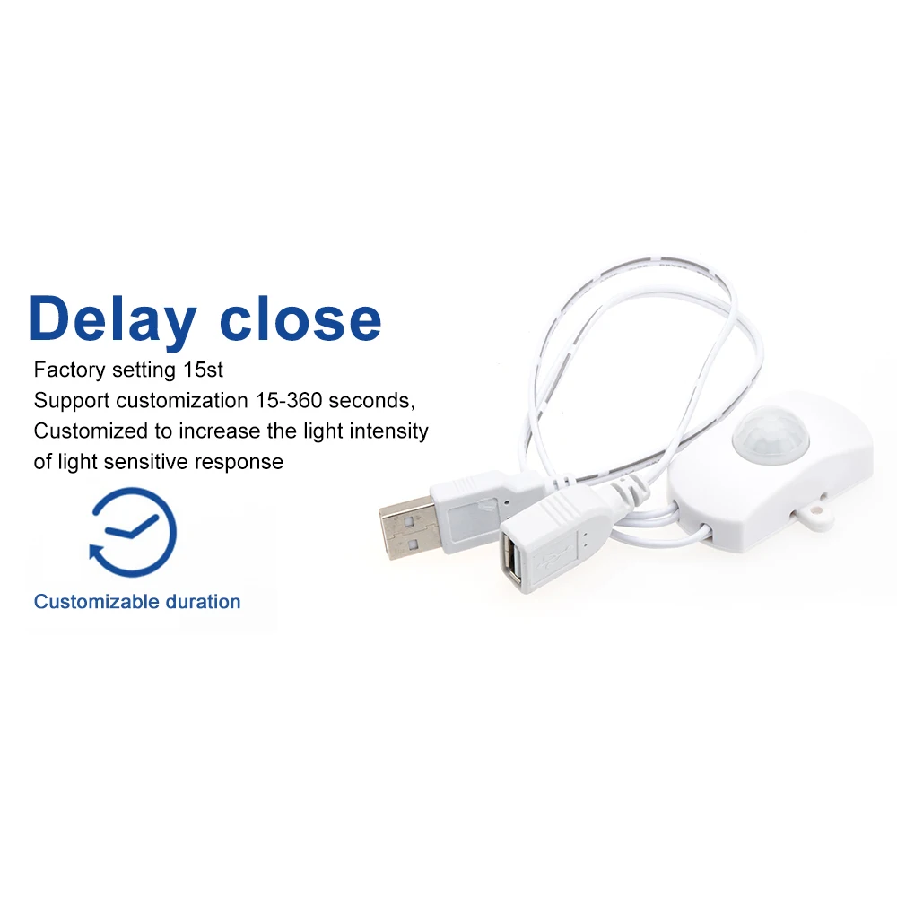 DC 5V-24V 5A USB PIR Cảm Biến Chuyển Động Hồng Ngoại Cảm Biến Cho Đèn LED Dây Thông Minh Công Tắc Cảm Ứng đen Màu Trắng