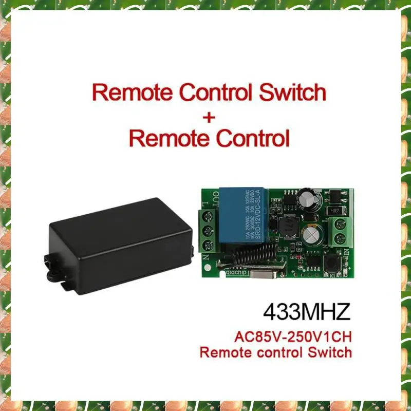 

JAJA 2 Pcs Universal 433 Mhz 1 Channel Remote Control Switch Mini Wireless Relay Receiver, DC 12V & AC 220V