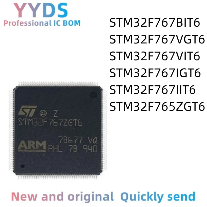 STM32F765ZGT6 STM32F767BIT6 STM32F767VIT6 STM32F767VGT6 STM32F767IGT6 STM32F767IIT6 Integrated Circuit LQFP