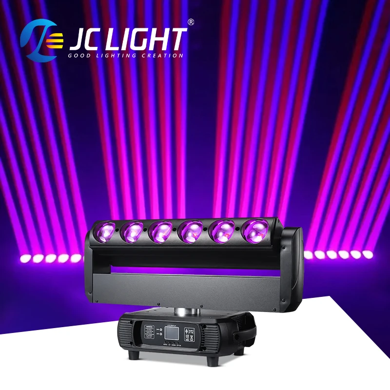 6x60 واط على الوجهين شعاع ستروب تتحرك رئيس ضوء RGBW 2in1 حفلة DJ الإضاءة DMX 512 الصوت المنشط لحزب ديسكو KTV