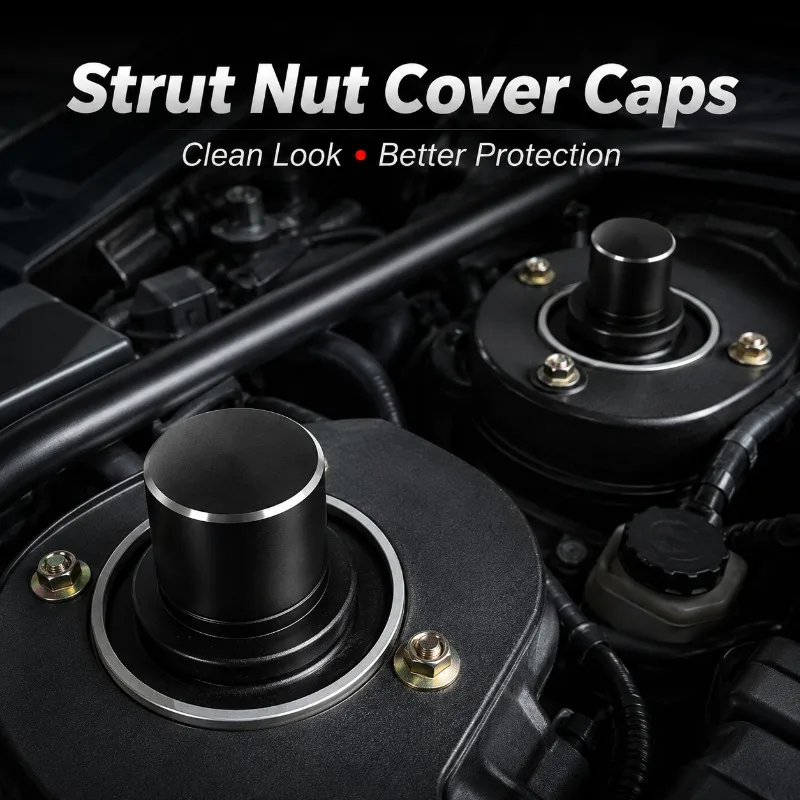 Car Shock Absorber Nut Dust Cap for Nissan Teana Qashqai Murano Sylphy Aluminum Bolt Cover Engine Bay Protective Trim Kit Set