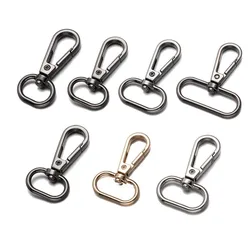 5pcs D Ring Lobster Claw Lanyard Clasp Metal Swivel Snap Hooks for Strap Push Gate DIY Crafts Keychains Jewelry Purse Bag Making