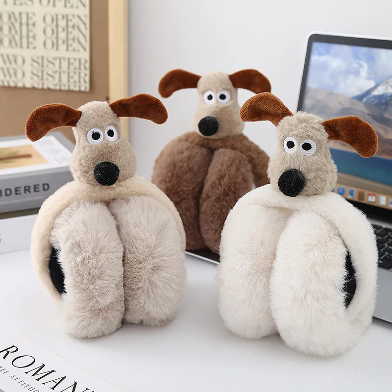 paraorecchie caldi autunnali e invernali, simpatici nuovi paraorecchie per cuccioli di peluche per uomini e donne che guidano calore e tempo freddo