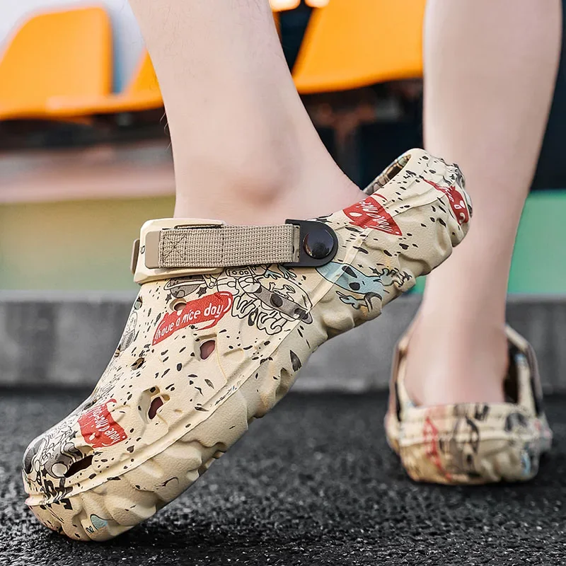 Herren-Hausschuhe aus EVA, rutschfeste Pantoletten, dicke, weiche Plattform-Sandalen, modische, bequeme Herren-Sommer-Schuhe – Detail 19