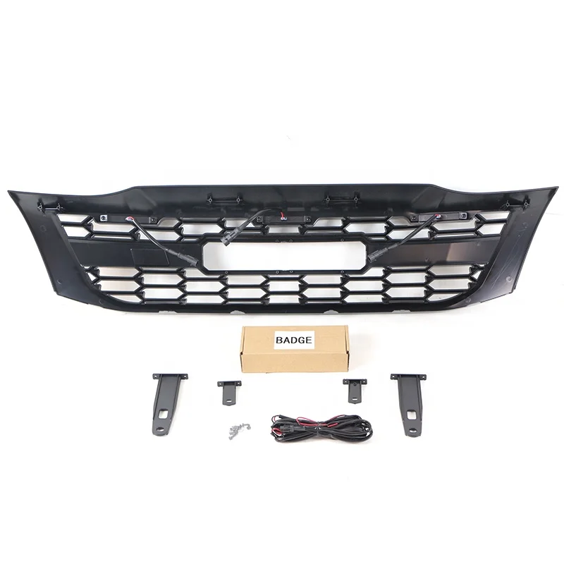 جديد 4x4 قطع غيار السيارات على الطرق الوعرة الملحقات الخارجية الأخرى LED الوفير الجبهة شواء سيارة مصبغة باريلا صالح لهايلكس فيجو 2015-2018