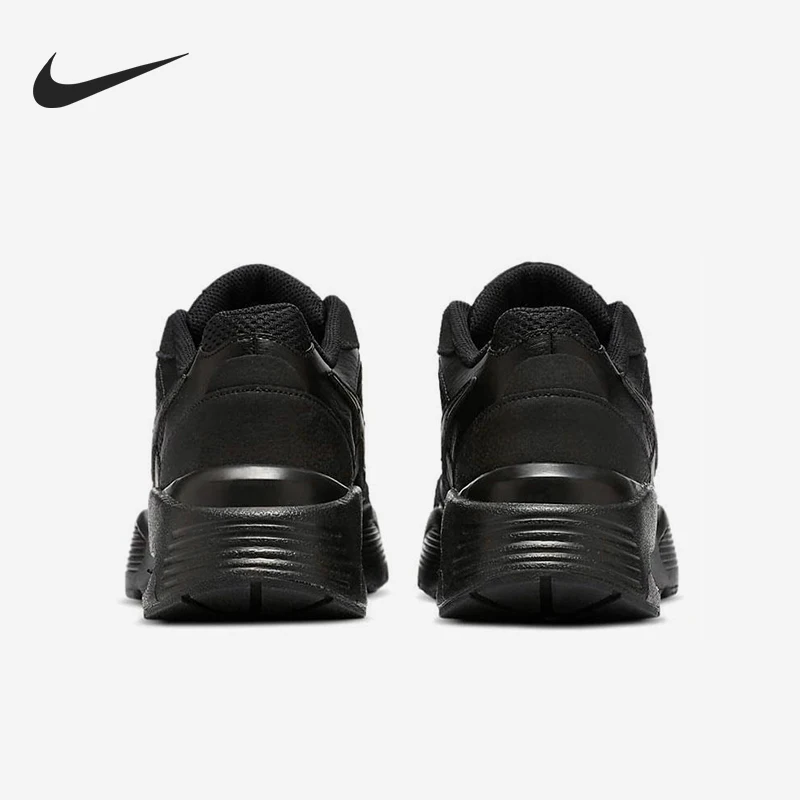حذاء الجري Nike Air Max Fusion الرياضي الشبكي المتين القابل للتنفس ومنخفض الجودة للرجال باللون الأسود النقي CJ1670-001 حذاء رياضي