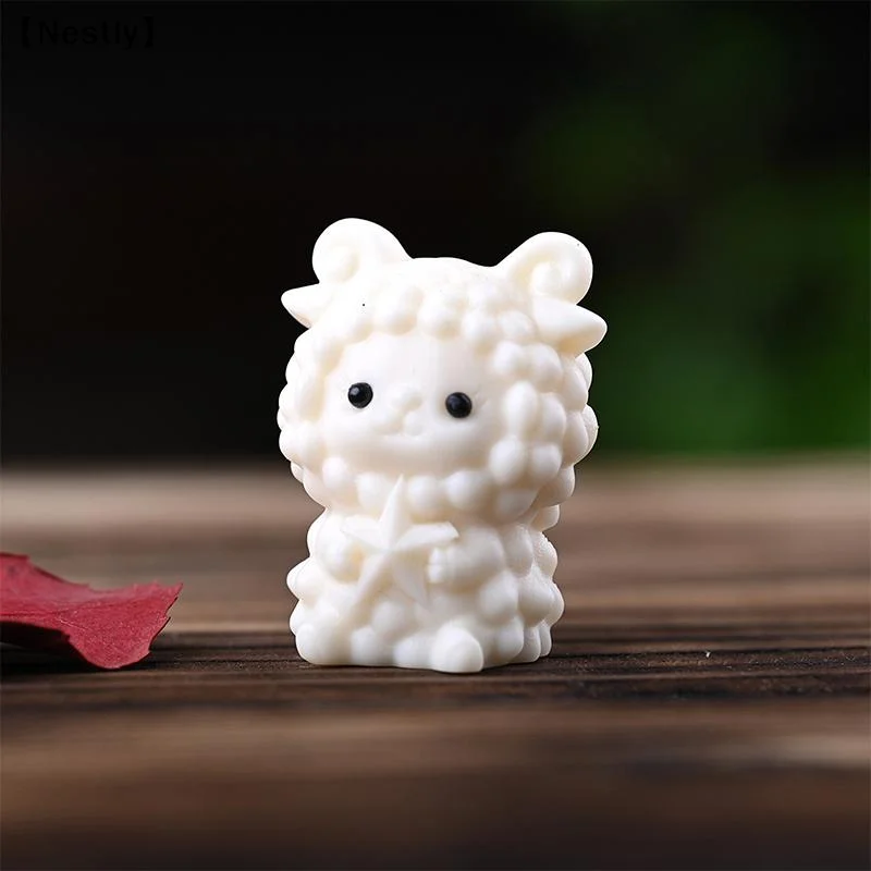 Cute Handmade Ivory Nut Goat Ornament 2027 New Year Zodiac Sheep Statue Figurine Perfect For Home Decor And As A Gift〔Nest〕
