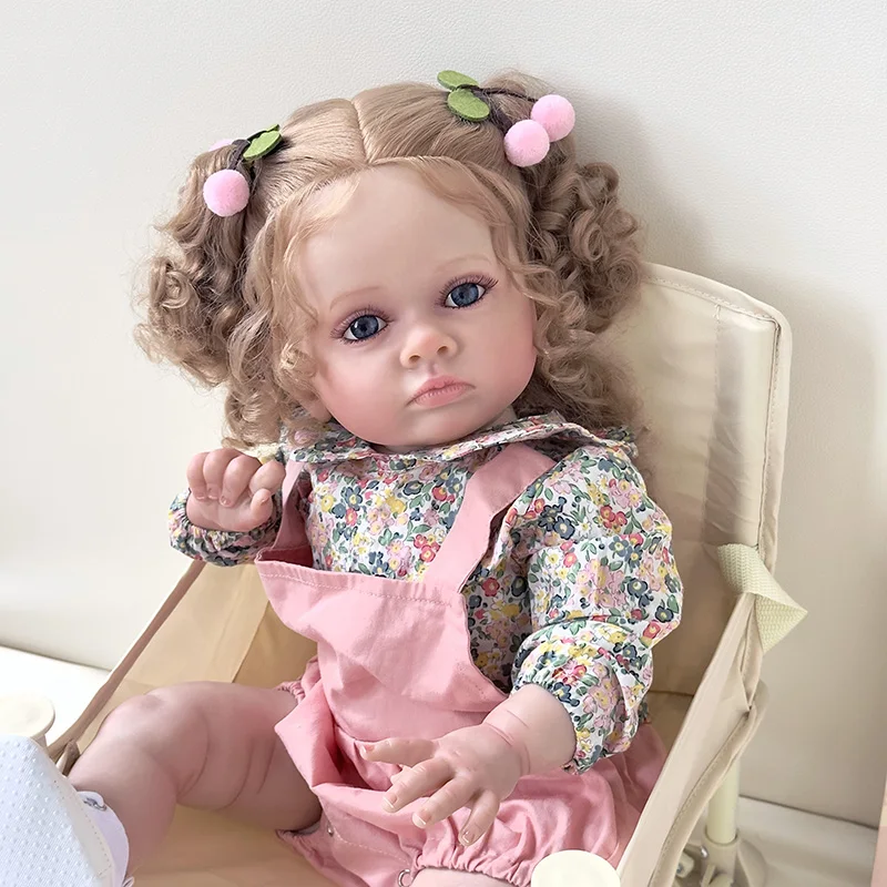 24-calowa lalka Reborn Toddler Girl Tutti Wysokiej jakości detale Malowana skóra 3D z widocznymi żyłkami Ręcznie robione lalki Muñecas Reborn Baby Dolls