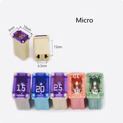 Micro M Rectangle Fuse PEC Automotive Car Fuse J 15A 20A 25A 30A 40A