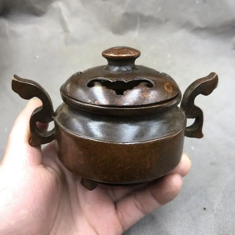 Flame ear tripod Incense Burner Statue for Tea Home Decor Ornaments