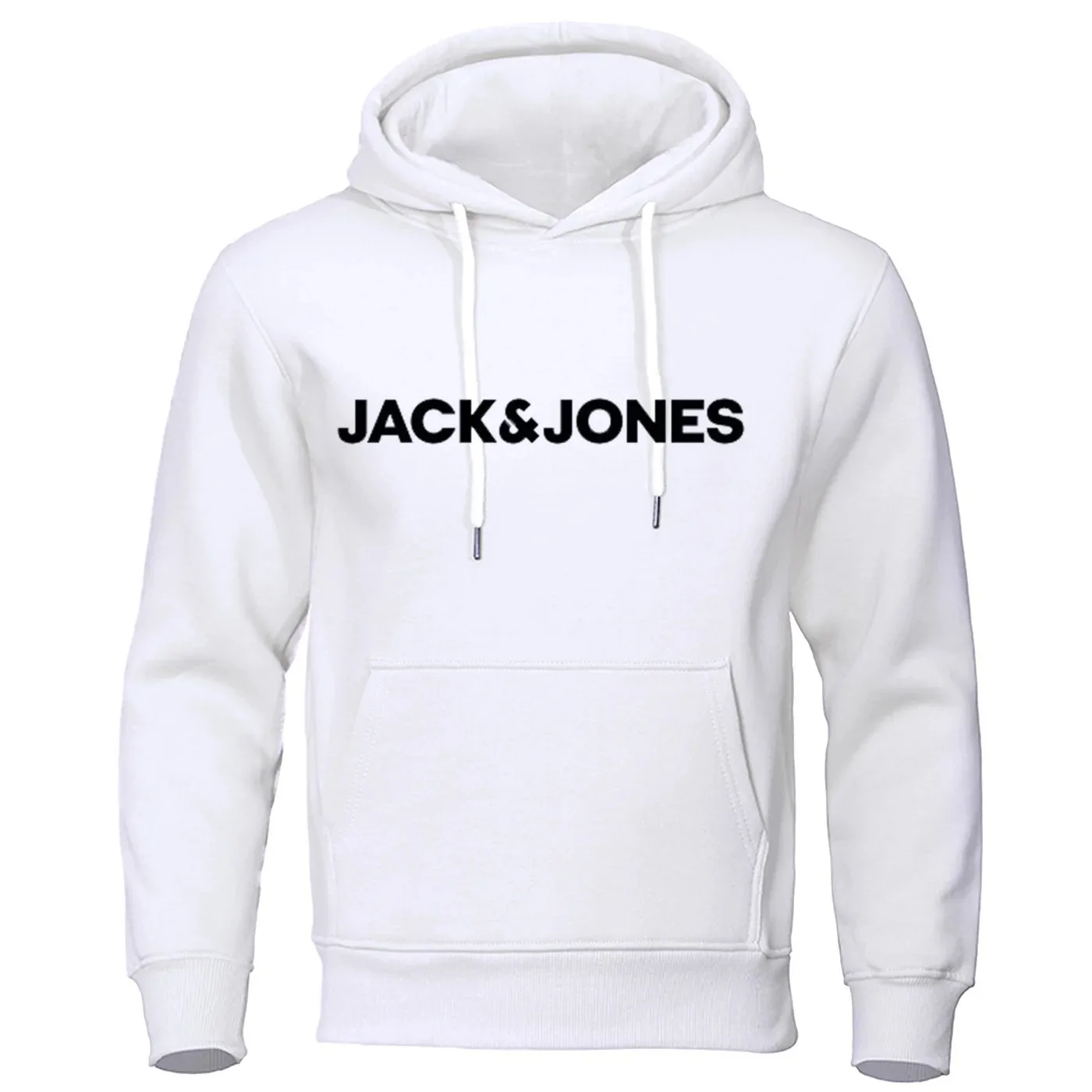 Jack and Jones Trendy Fashion Casual Sportswear Comfortable Printed Loose Tops Pullover Men\'s Hooded Sweatshirt Street Wear