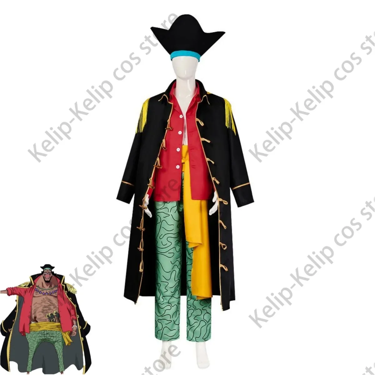 Anime Marshall D Ensinar Cosplay Fantasia, Novo Mundo Quatro Imperadores, Manto Preto Barba Negra, Manto Uniforme e Chapéu, Fato de Halloween para homem