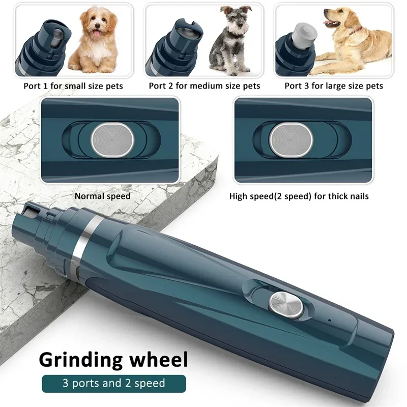 Factory Direct Sales Useful Rechargeable Electric Dog Toe Nail Grinder Pet Cat Claw Grooming Trimmer for Family