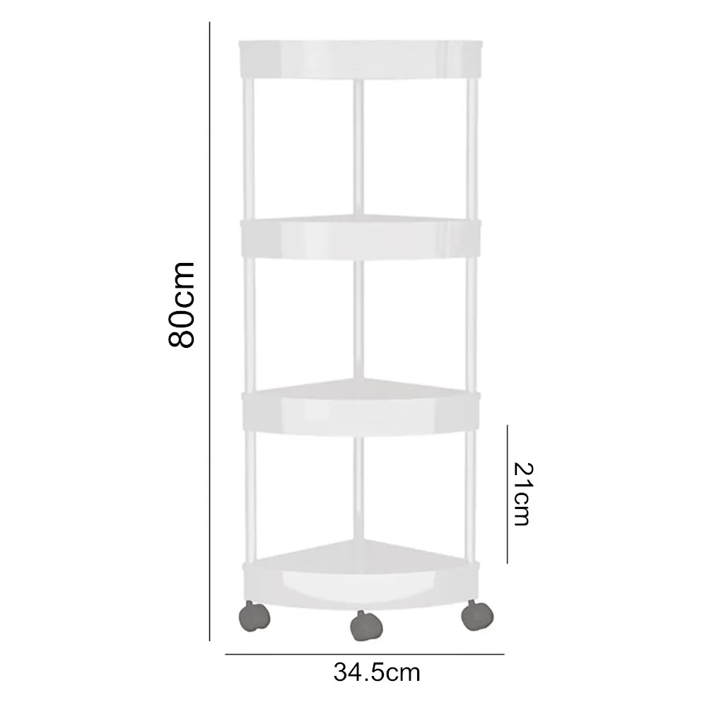 3/4 طبقات رف تخزين زاوية منظم لتوفير المساحة متعدد الوظائف للمطبخ وغرفة المعيشة والحمام #6