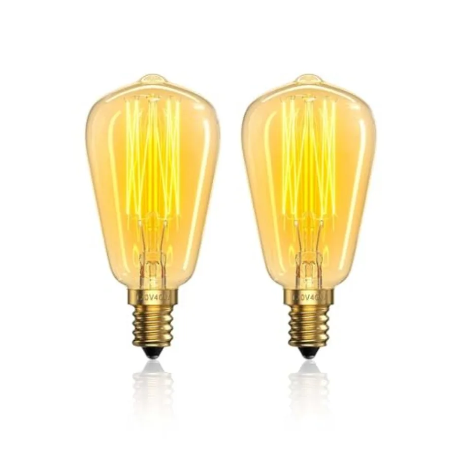 0 Watt Light Bulb for Candle Wax Warmer Lamp, E1 Edison Bulb, ST38 Dimmable Scentsy Light Bulbs, 00K Antique Vintage Style Ligh