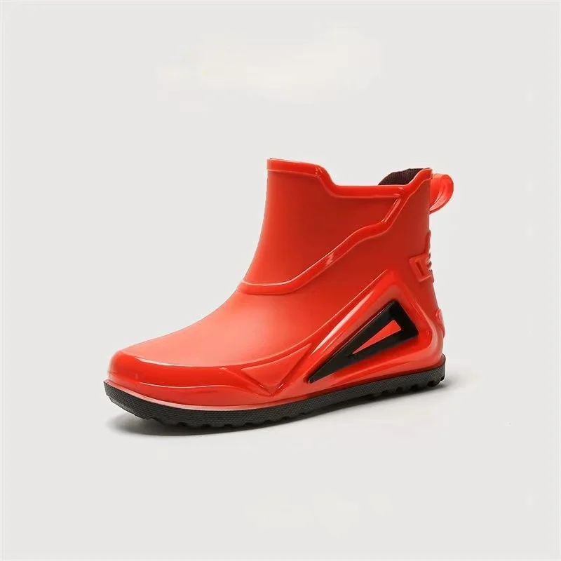 2023 Men's New High Top Parent-Child Rain Shoe Soft Bottom Non Slip Detachable Cotton Cover Waterproof Adolescent Warm Rain Boot