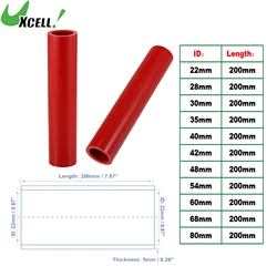 UXCELL 1 Pc 0 gradi 22mm 28mm 30mm 35mm 40mm 42mm 48mm 54mm 60mm-80mm ID 200mm lunghezza tubo flessibile in Silicone per auto tubo flessibile del liquido di raffreddamento rosso