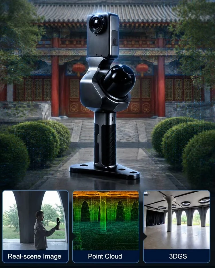 Foxtech Pocket 3D Point Cloud BIM Real-Scene 3D Modeling System Portable 3DGS Gaussian Splashing Mesh Handheld LiDAR Scanner