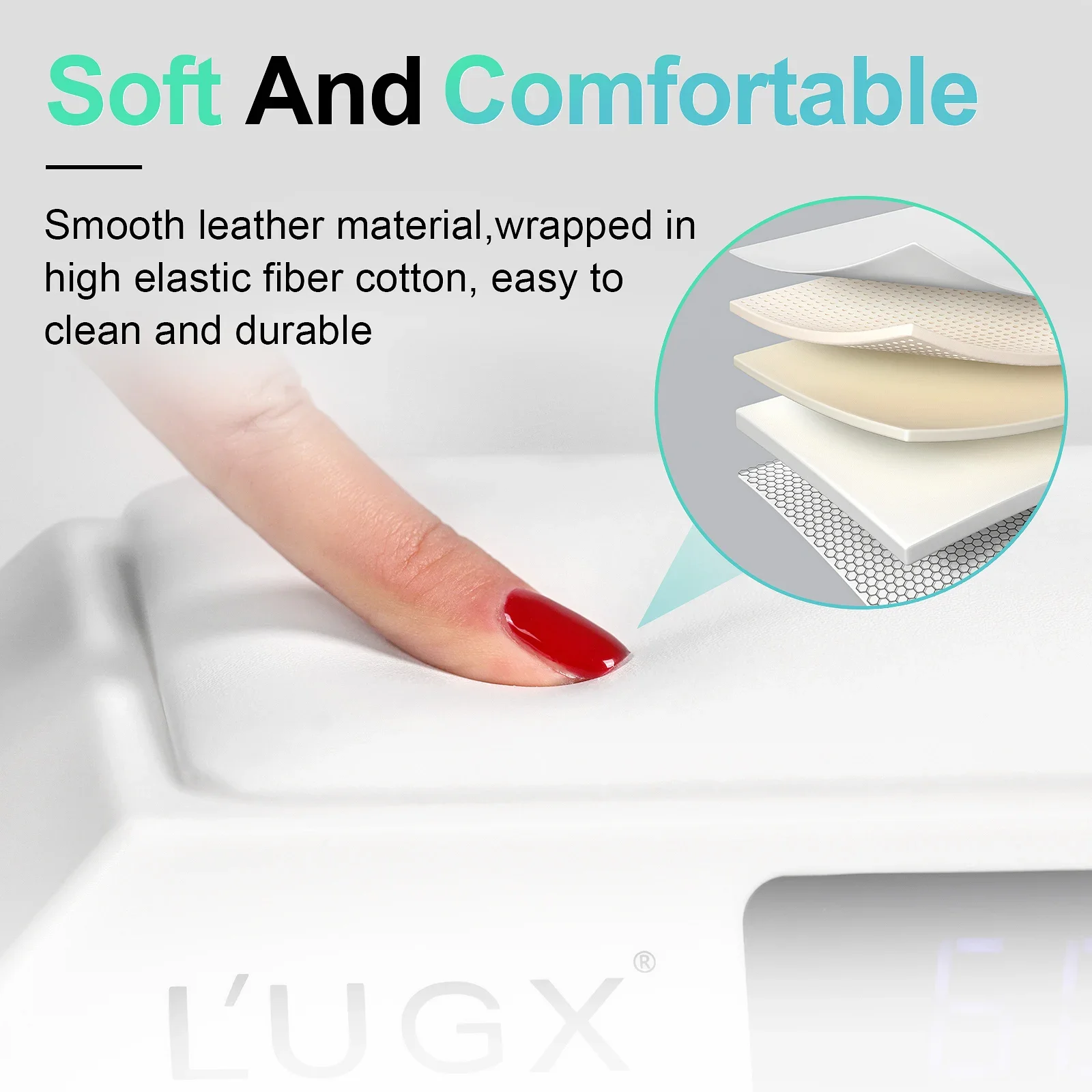 LUGX 72W Hand Pillow Nails Dryer Curing Light Portable Cordless Professional Rechargeable Uv Led Nail Lamp