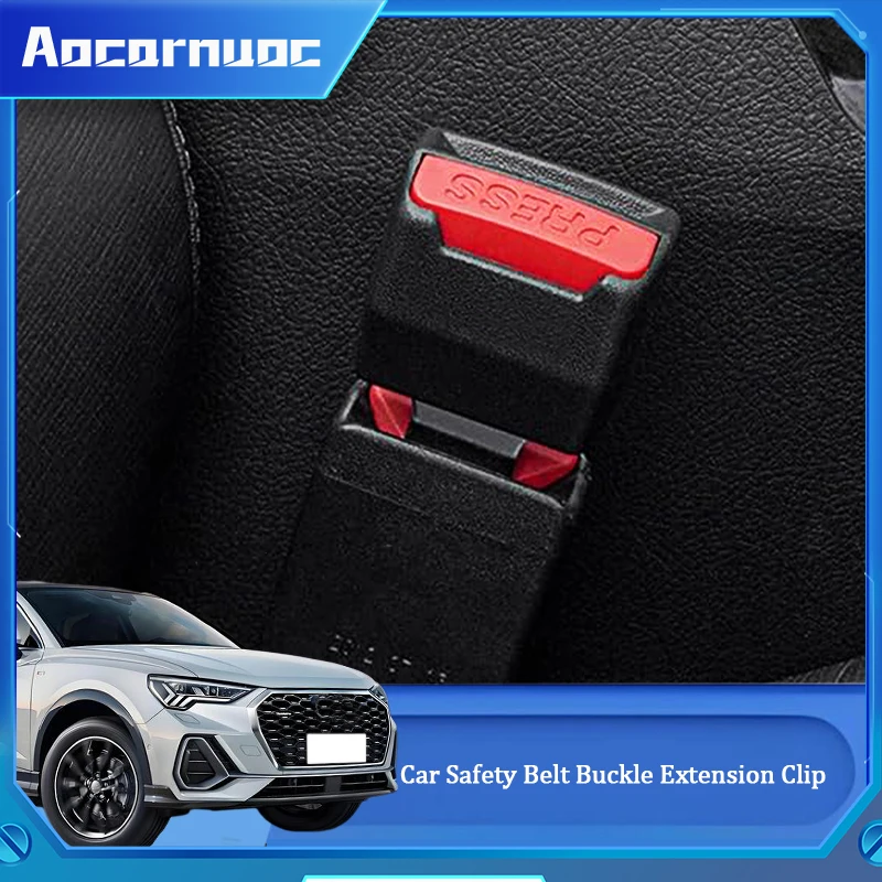 

Car Safety Seat Belt Clip Extender Seatbelt Lock Buckle Plug Extension Safe Buckle For Audi Q3 8U Q5 8R SQ5 Q7 4L 2008-2015